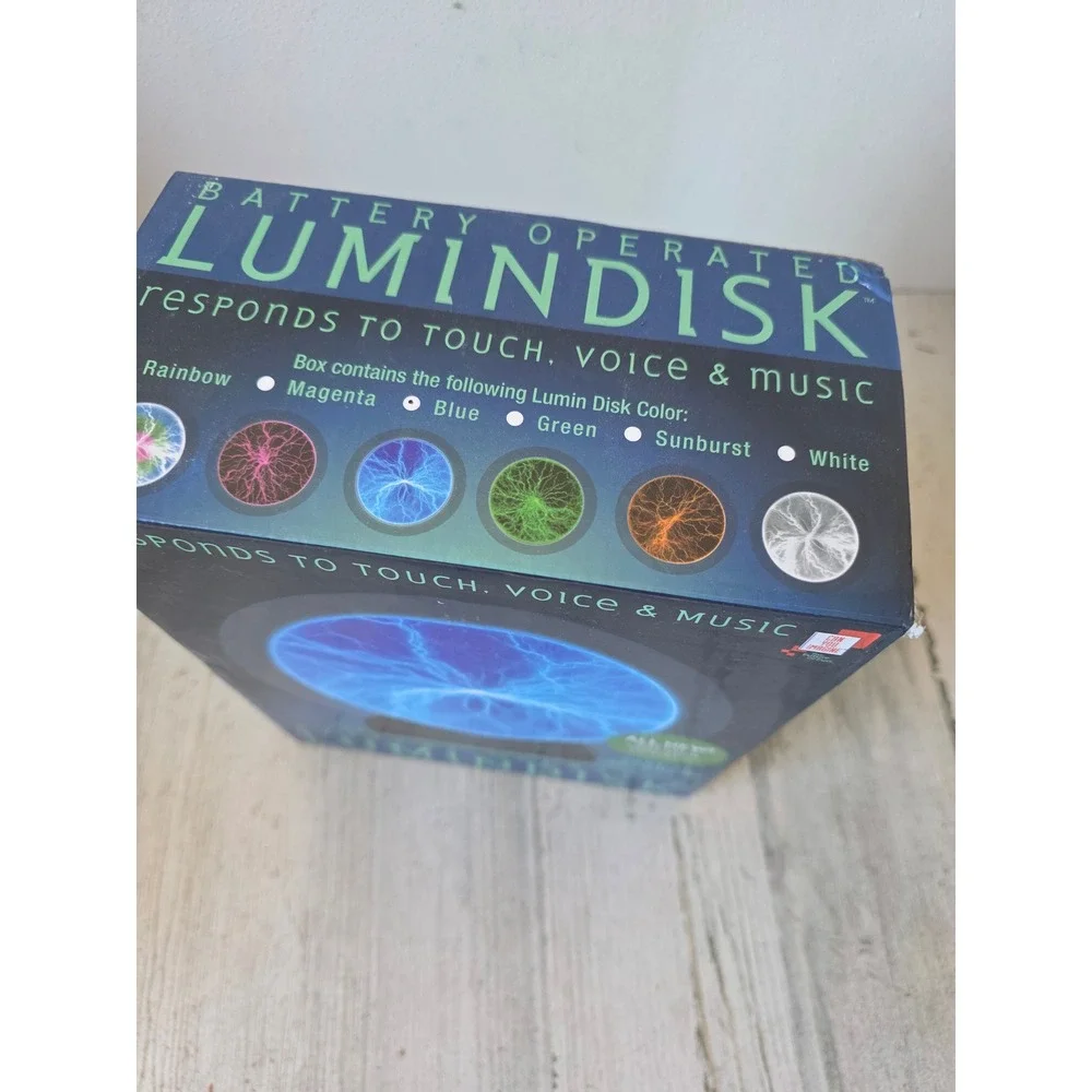 New battery operated lumindisk blue plasma ball light up can you imagine